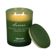 Allswell Cleanse (Fresh Orange + Sage Leaf + Sea Salt) Scented 2-Wick Spa Jar Candle 15.2oz.