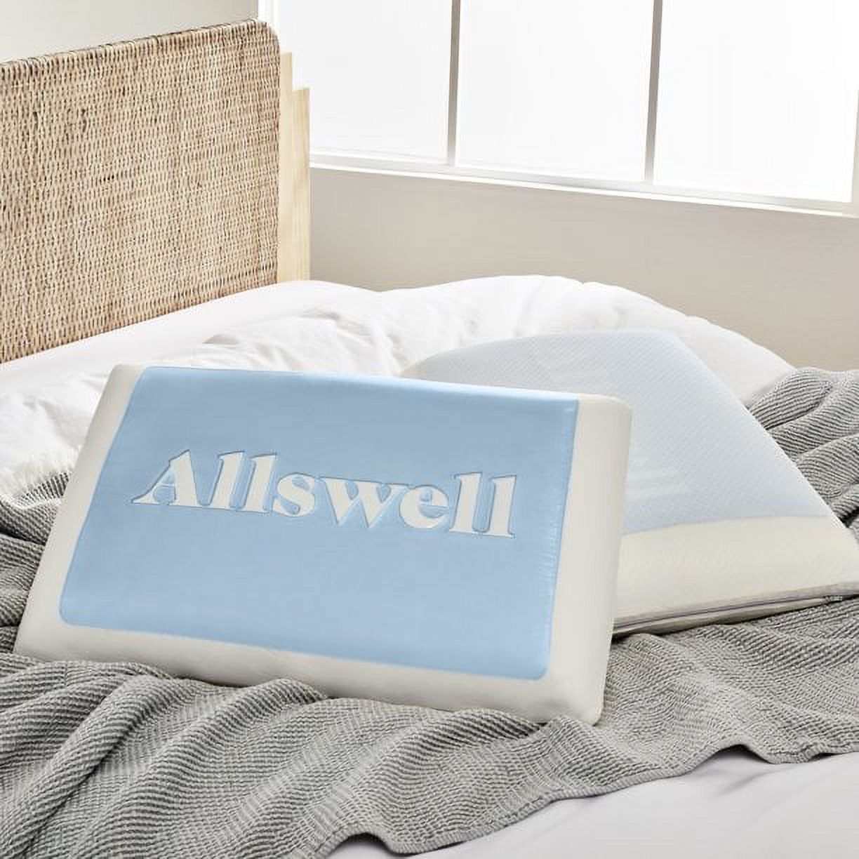 Allswell Cooling Gel Memory Foam Pillow, Queen Size - image 1 of 8