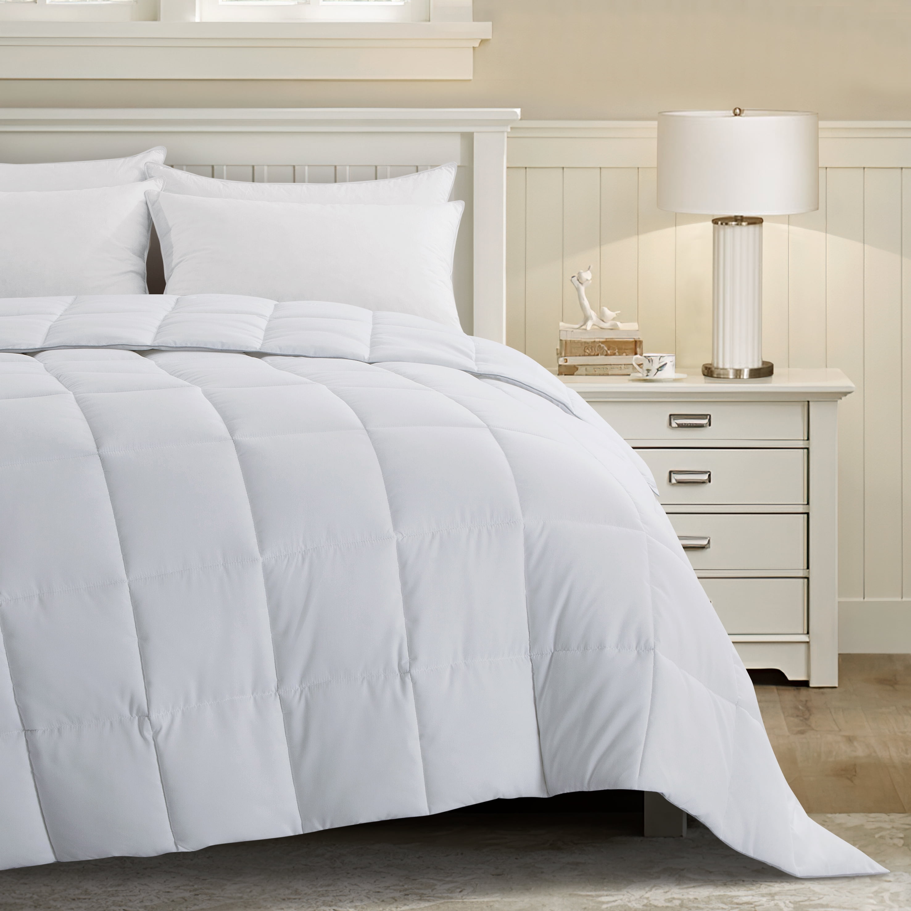 Allswell Copper Loft Down Alternative Blanket, White, Full/Queen