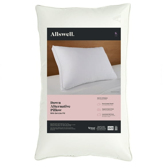 Allswell Down Alternative Bed Pillows, King - Firm, All Positions
