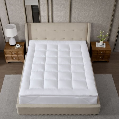 ALLSWELL DOWN ALTERNATIVE QUEEN MATTRESS TOPPER – PLUSH...