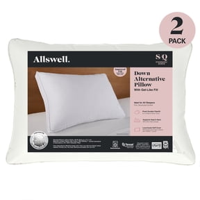 Allswell Down Alternative Bed Pillows, Standard/Queen, Firm, 2 Count