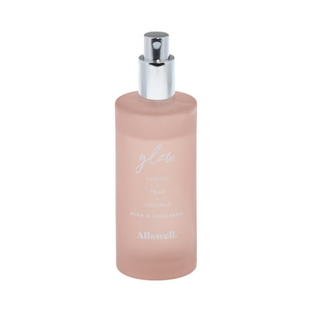 Allswell Glow (Vanilla + Pear + Coconut) Scented Room and Linen Spray 3.4 Fl Oz (100mL).