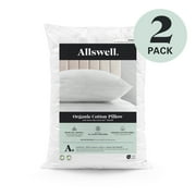 Allswell Organic Cotton Down-like Bed Pillow, King, 2 Pack