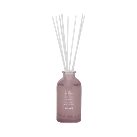 Allswell Relax Scented Reed Diffuser, Lavender + Jasmine + Chamomile, 3 fl oz, 8 Synthetic Reeds