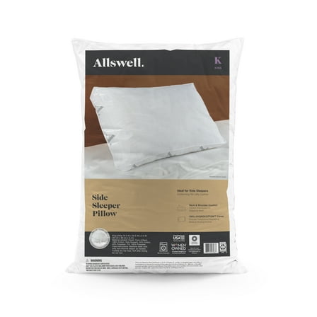 Allswell Side Sleeper Bed Pillow with HYGROCOTTON® Temperature Regulating Cover, King