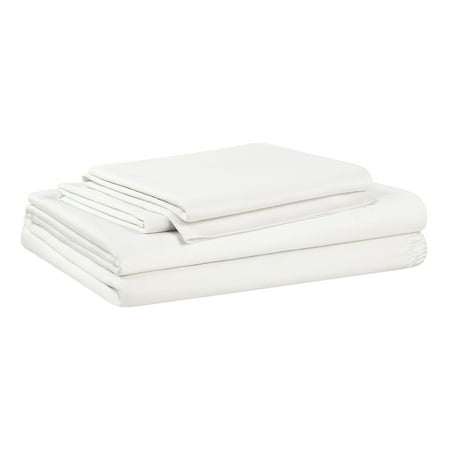 Allswell Soft & Silky 4-Piece Bleached Linen Rayon Derived from Bamboo Sateen Bed Sheet Set, King