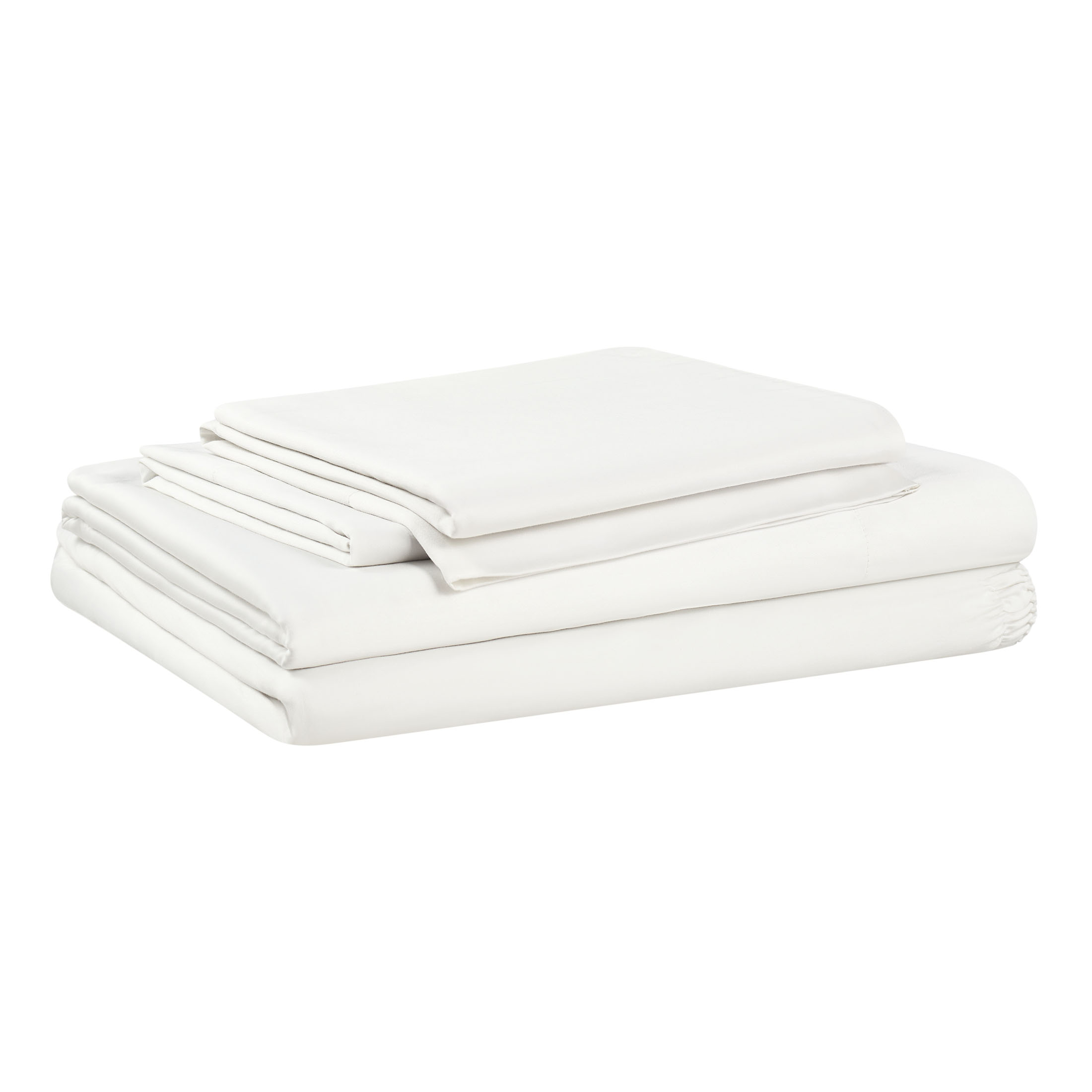 Allswell Soft & Silky 4-Piece Bleached Linen Viscose from Bamboo Sateen Bed Sheet Set, Queen - image 1 of 12
