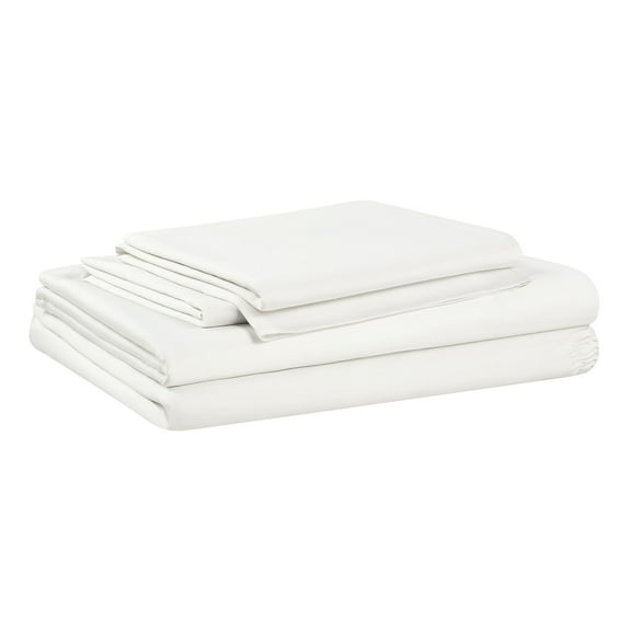 Allswell Soft & Silky 4-Piece Bleached Linen Viscose from Bamboo Sateen Bed Sheet Set, Queen