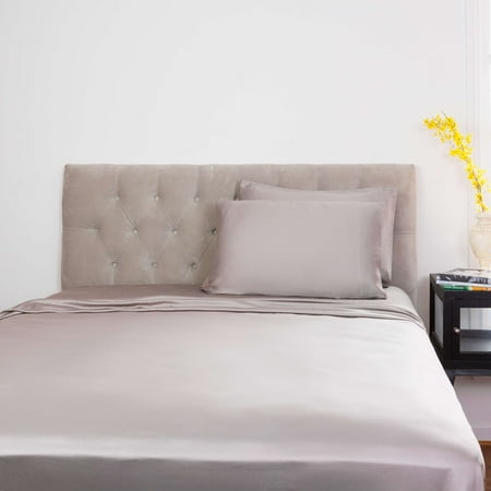 Allswell Soft & Silky Beige Viscose from Bamboo Sateen Pillowcases, Standard/Queen (2 Count)
