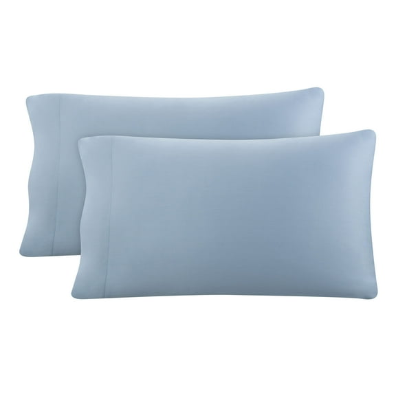 Allswell Soft & Silky Blue Illusion Rayon Derivede from Bamboo Sateen Pillowcases, Standard/Queen (2 Count)