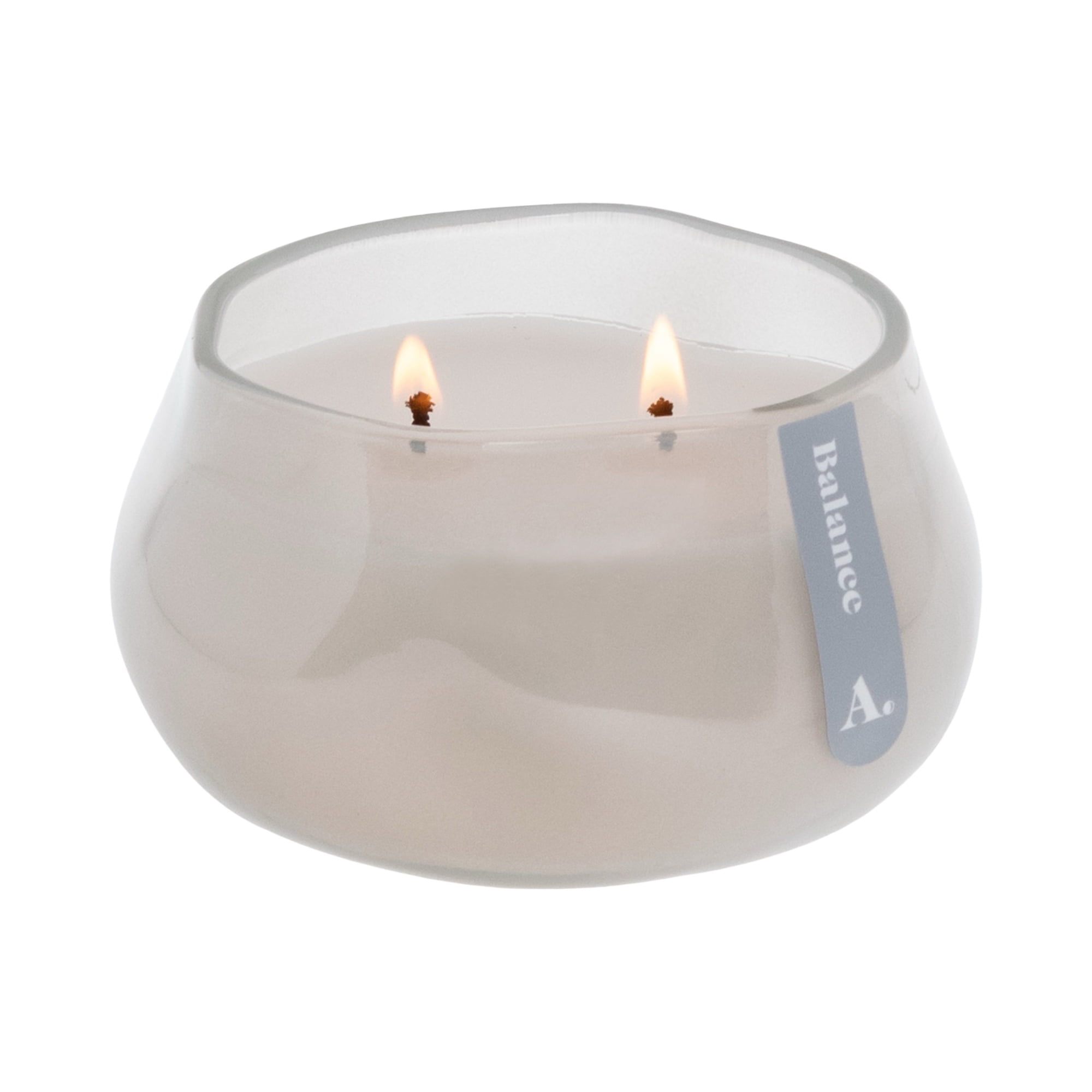 Allswell Balance (Balsam + Mahogany + Musk) Scented 1-Wick Organic Blown Jar Spa Candle 8oz.