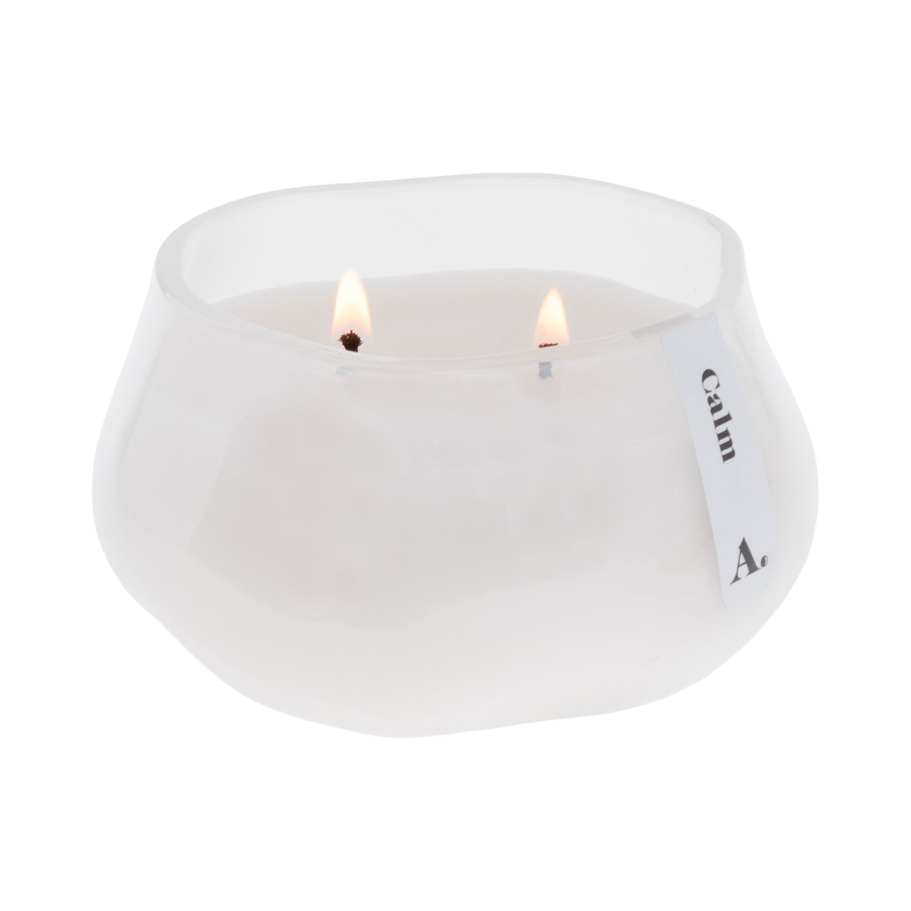 Allswell Calm (Coconut + Citrus + Amber) Scented 1-Wick Organic Blown Jar Spa Candle 8oz.