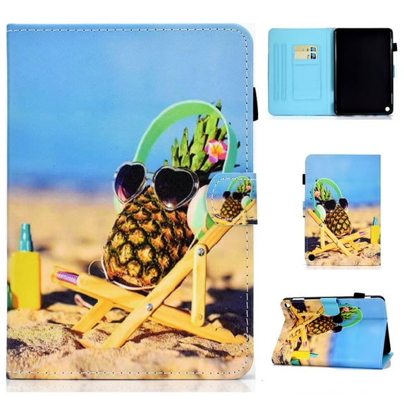 Alltech Fire HD 8 Plus Case, Fire HD 8 10th Generation Case 2020 Released) Slim Fit Shockproof Flip Cover Auto Sleep Wake Protective Anti-scratch TPU Cover for Amazon Fire HD 8 Plus, Pineapple
