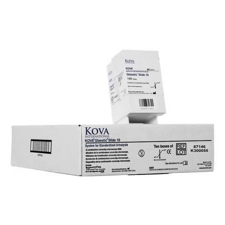 Alltrista Plastics 151908-PK Glasstic Disposable Microscope Slide for Urinalysis, 10 Chambers Hemocytometer-Type Grid, Plain - Pack of 100