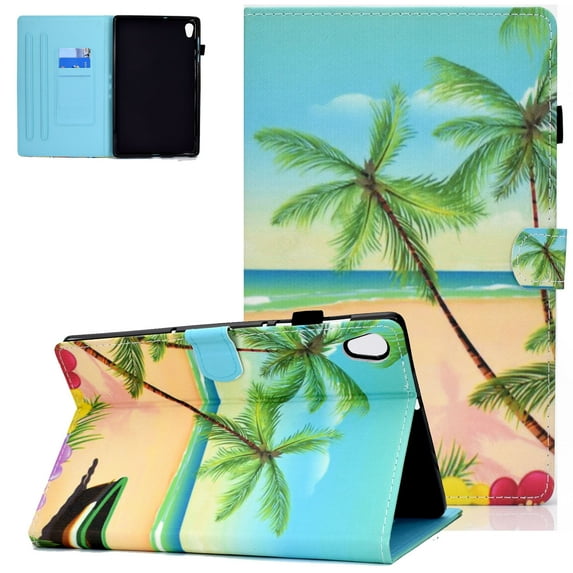 Alltyech Smart Case for Lenovo Tab M10 HD 2nd Gen (TB-X306X) / Smart Tab M10 HD 2nd Gen (TB-X306F) 10.1", Slim Cover Stand Folio Case for Lenovo Tab M10 HD 2nd Gen 10.1" Tablet 2020 Release, Beach