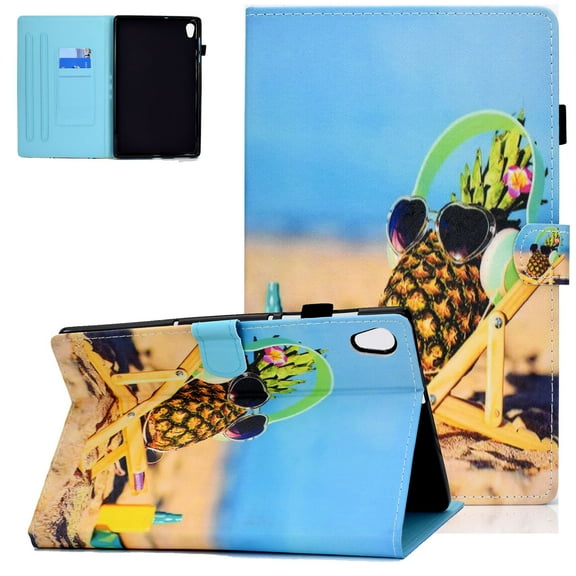 Alltyech Smart Case for Lenovo Tab M10 HD 2nd Gen (TB-X306X) / Smart Tab M10 HD 2nd Gen (TB-X306F) 10.1", Slim Cover Stand Folio Case for Lenovo Tab M10 HD 2nd Gen 10.1" Tablet 2020 Release, Pineapple