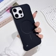 thumbnail image 1 of Alltyechgroup Magnetic Phone Case for Apple iPhone 15 Pro Max, Compatible with Magsafe Without Side Frame Minimalist Back Cover Drop Protection Lightweight Matte Case for iPhone 15 Pro Max, Black, 1 of 7