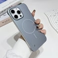 thumbnail image 1 of Alltyechgroup Magnetic Phone Case for Apple iPhone 16 Pro, Compatible with Magsafe Without Side Frame Minimalist Back Cover Drop Protection Lightweight Matte Case for iPhone 16 Pro, Gray, 1 of 7