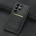 thumbnail image 1 of Alltyechgroup Slim Shockproof Phone Case for Samsung Galaxy S23 Ultra, 2-in-1 Wallet Case with Detachable Magnetic Card Holder, Compatible with MagSafe & Car Mount Cover, Carbon Fiber, 1 of 9