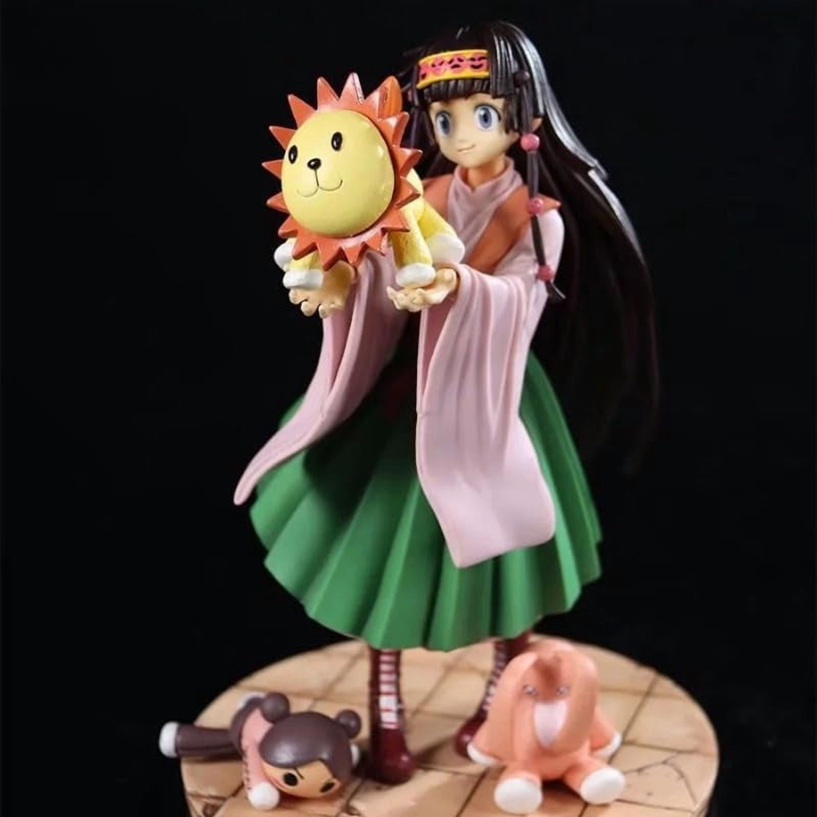 Alluka Zoldyck Action Figure Alluka Zoldyck with Replacement Face Figures Statue 25cm/9.8inch Handmade PVC Anime Manga Game Character Figurine Decoration Gift