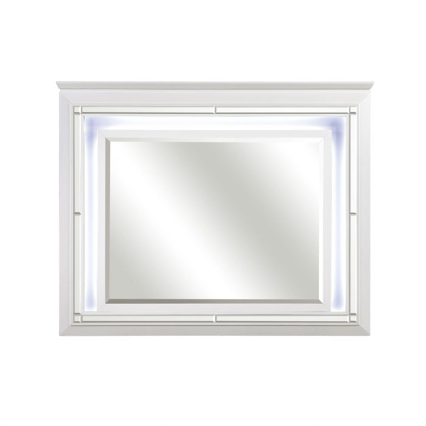 Allura White Wood Mirror with LED Backlight
