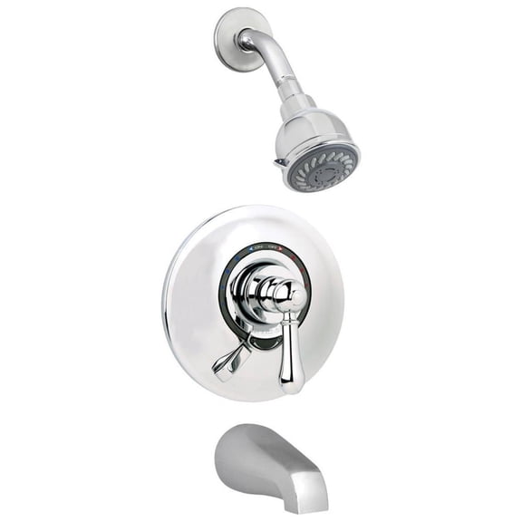 Allura Single Handle 2-Spray Tub/Shower System with VersaFlex™ Integral Diverter in Polished Chrome (Valve Included)