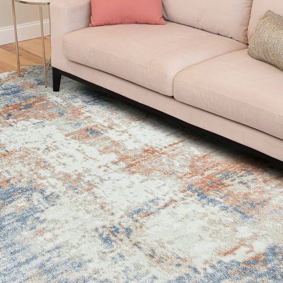 Allure Contemporary 5' x 7' Multi-Color Polypropylene Indoor Area Rug