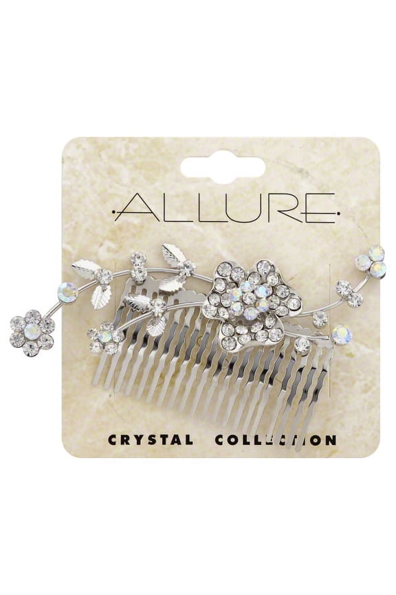 Allure Fancy Rhinestone Side Comb - Bow