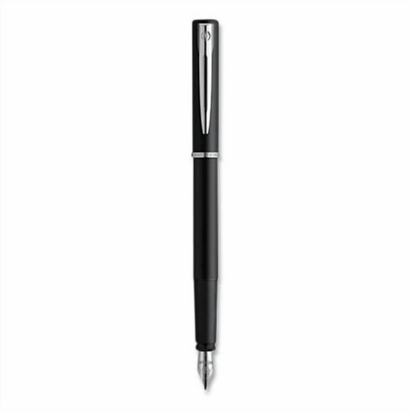 Allure Fountain Pen, Fine Point, Blue Ink, Black/Silver Barrel | Bundle of 2
