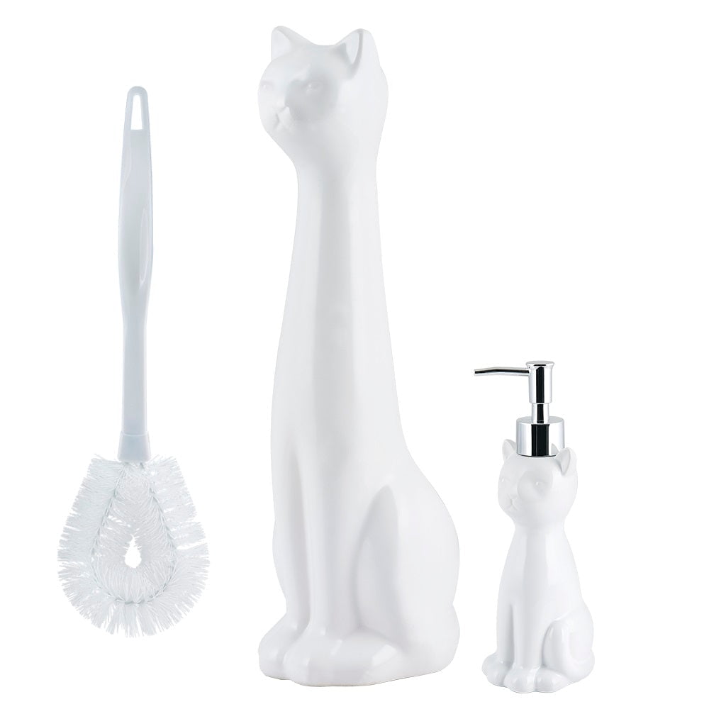 Cat toilet bowl brush holder deals