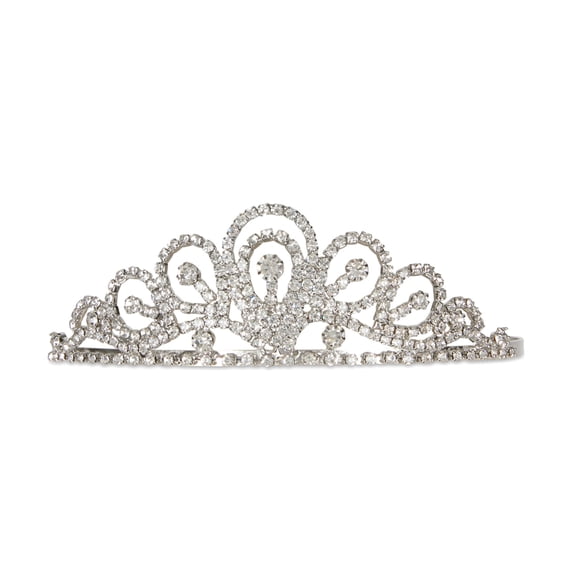 Allure Rhinestone Tiara - Rounded