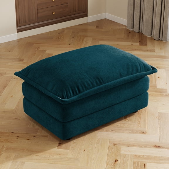 Allure Sectional Sofas Blue Ottoman