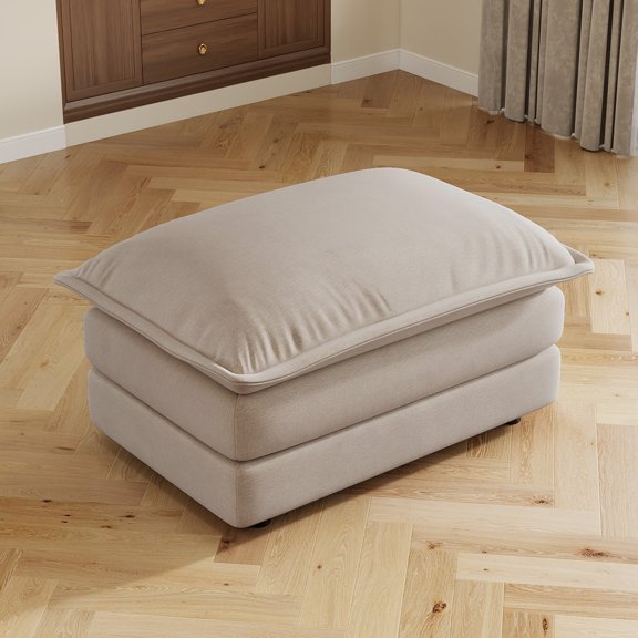 Allure Sectional Sofas Light Coffee Ottoman