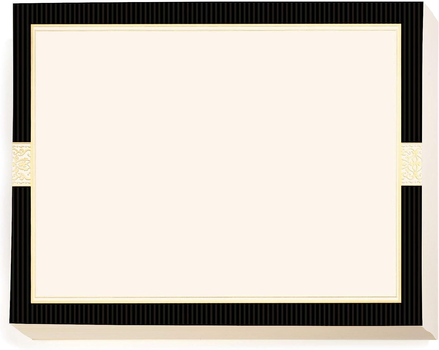 Allure Specialty Black, Cream, And Gold Certificates, Gold Border 8 1 2 