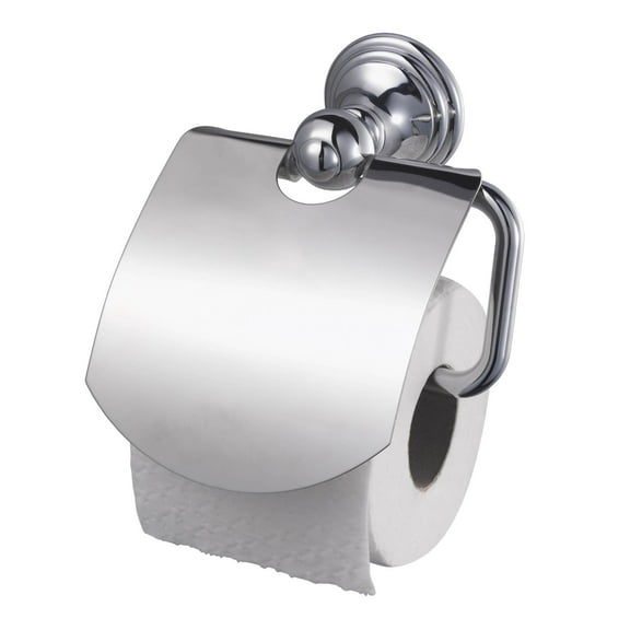 Allure Toilet Roll Holder with Cover Chrome