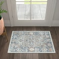 thumbnail image 1 of Allure Traditional 2' x 3' Cream and Navy Polypropylene Indoor Area Rug, 1 of 9