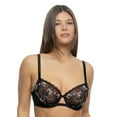 thumbnail image 1 of Allure Unlined Embroidered Bra (Midnight Rouge, 38DD), 1 of 3