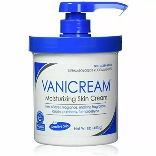 Allure Vanicream Moisturizing Cream with Pump White Fragrance Free, 16