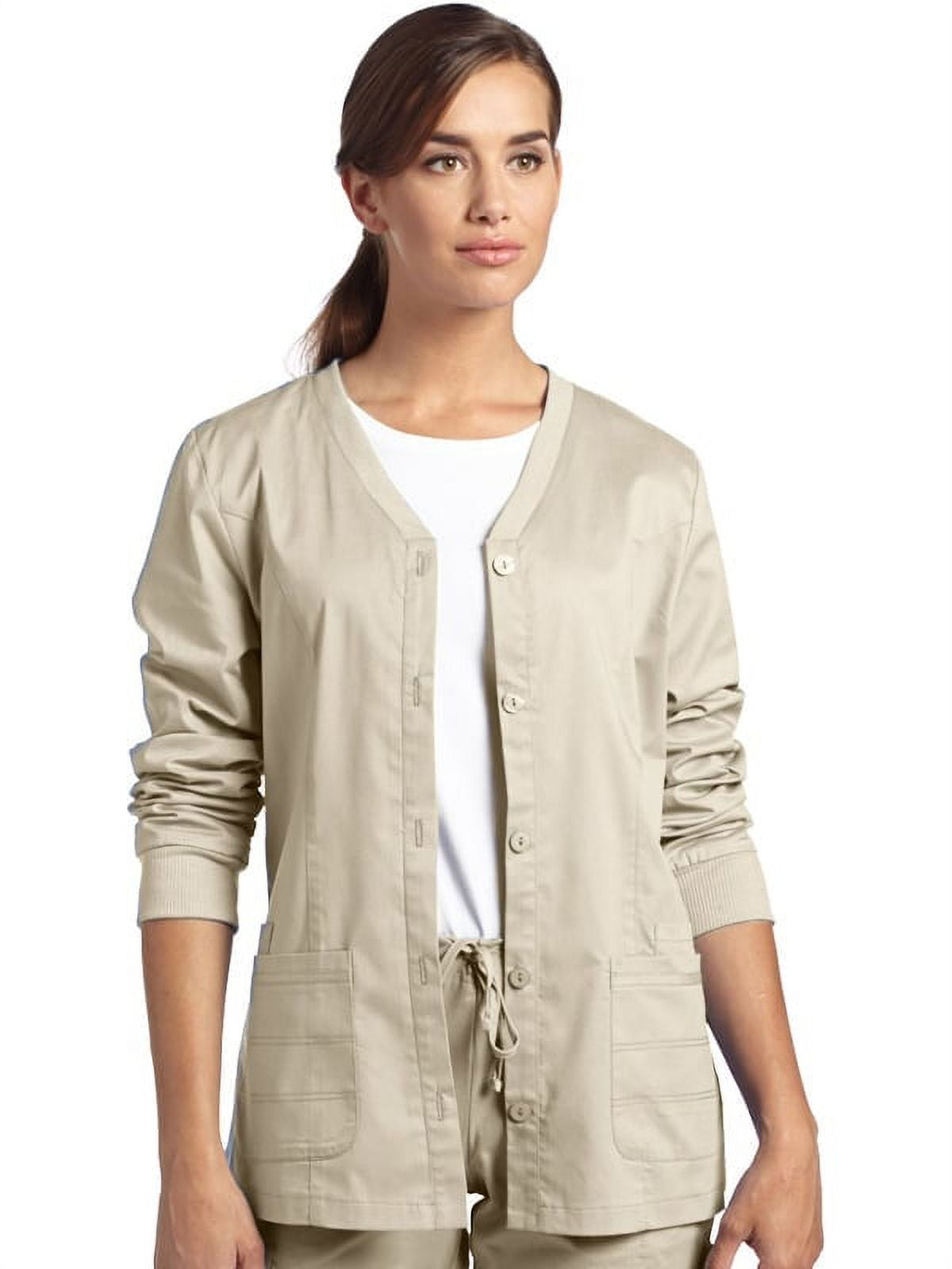 White cross hot sale scrub jacket