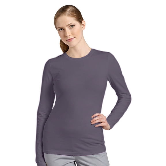 Allure by White Cross Women's Long Sleeve Crew Neck Solid Stretch T-Shirt