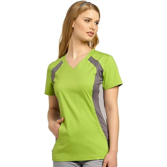 Allure by White Cross Women's V-Neck Side Panel Solid Scrub Top