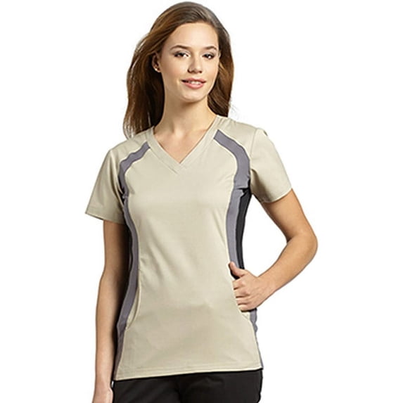 Allure by White Cross Women's V-Neck Side Panel Solid Scrub Top