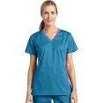 thumbnail image 1 of Allure by White Cross Women's V-Neck Stretch Side Solid Scrub Top, 1 of 1