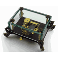 thumbnail image 1 of Alluring 18 Note Crystal Music Box With Detailed Dragon Feet, Music Selection - Some Enchanted Evening, 1 of 1