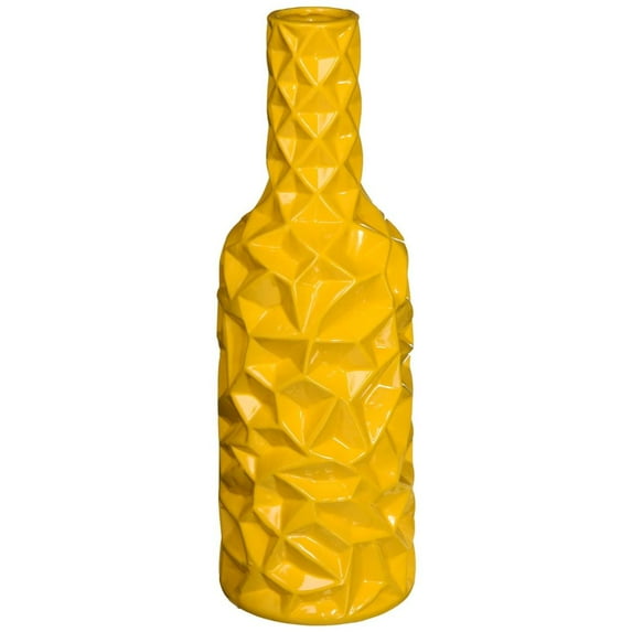 Alluring Ceramic Vase Wrinkled Amber
