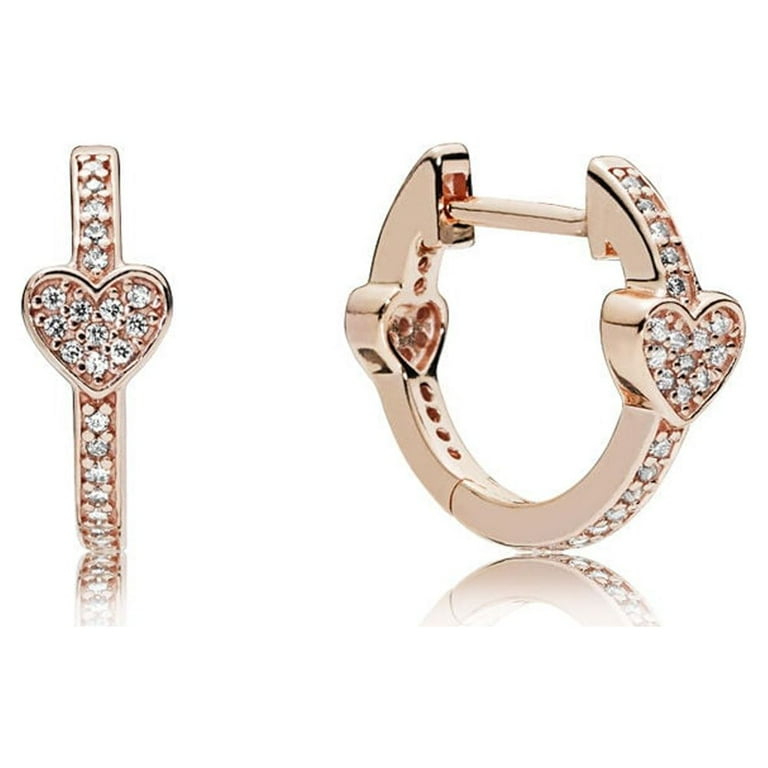 Alluring Hearts Hoop Earrings 287290CZ Walmart