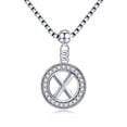 thumbnail image 1 of Alluring Letter Necklace | Platinum-925 Sterling Silver Adjustable Chain | Pave Charm Pendant Hypoallergenic | RJ Designs, 1 of 35
