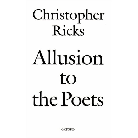 Allusion to the Poets, (Paperback)