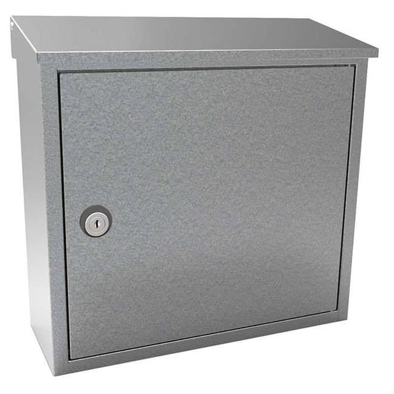 Allux 600 Stainless Steel Top Loading Locking Parcel Box , Silver